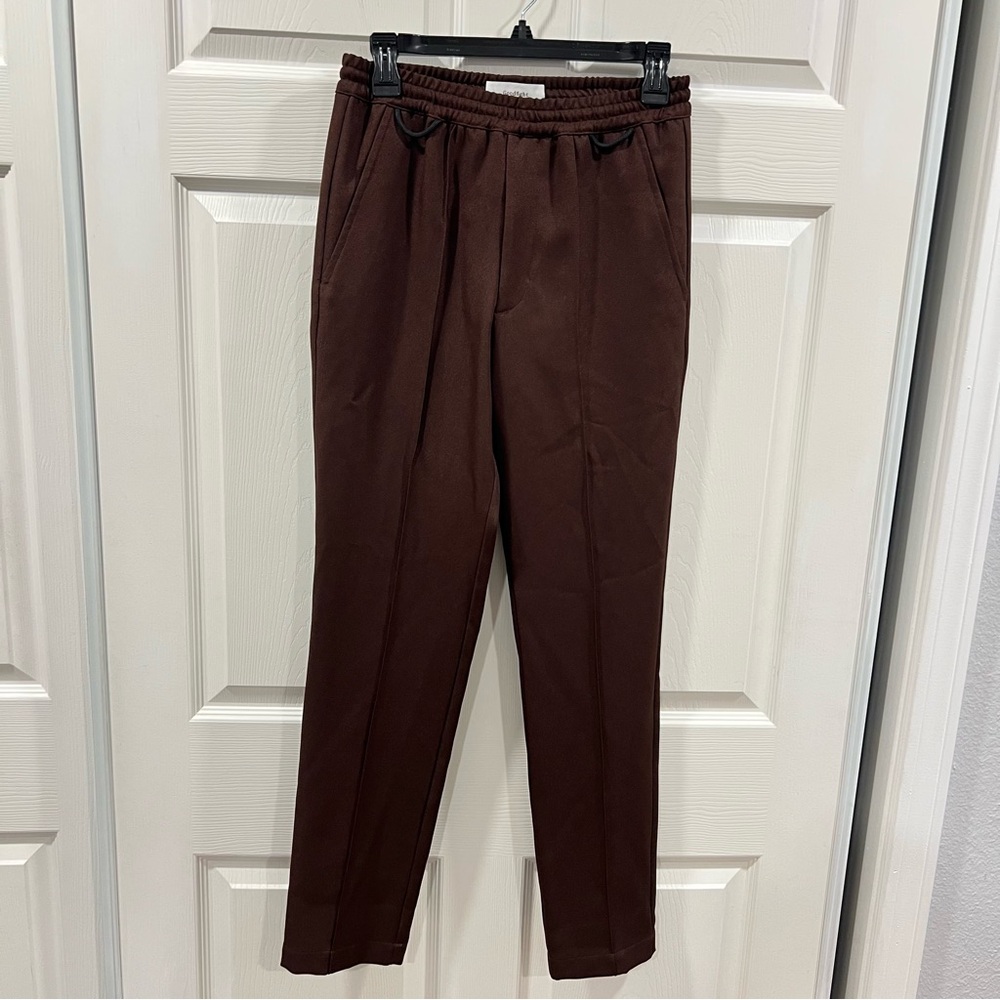 Men's Brown Drawstring Trousers